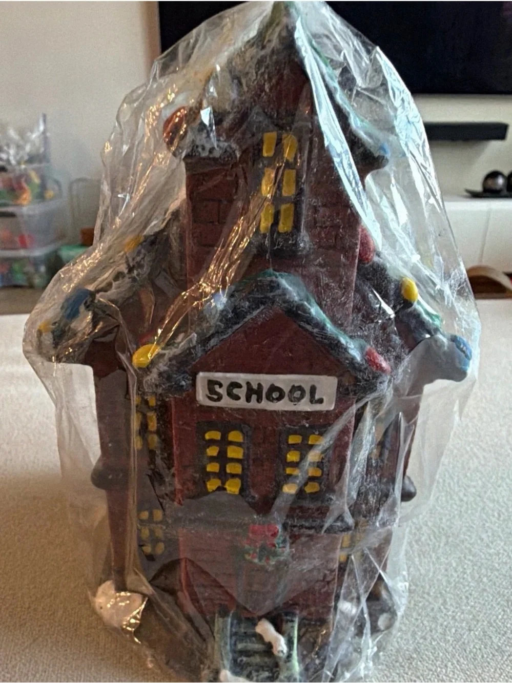 Vintage Schoolhouse Christmas Holiday Decoration